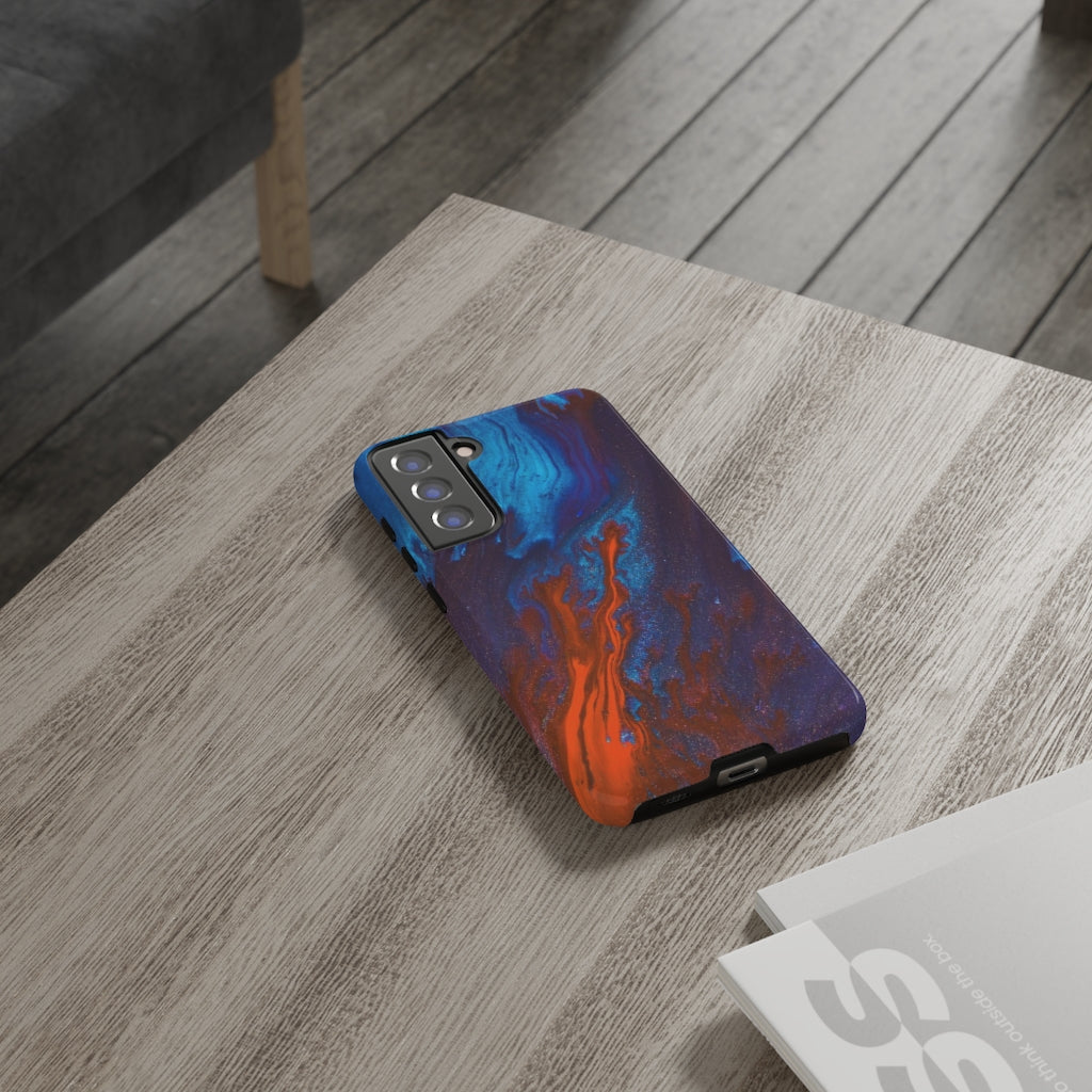 Orange Flame Ink Art Android Case (Protective) Phone Case