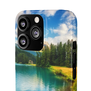 Fantastic Azure Alpine Lake Samsung/iPhone (Slim) iPhone 13 Pro Glossy Phone Case