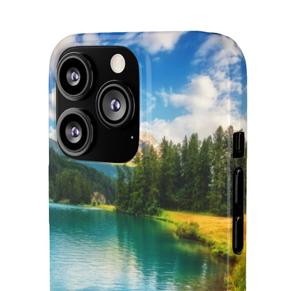 Fantastic Azure Alpine Lake Samsung/iPhone (Slim) iPhone 13 Pro Glossy Phone Case