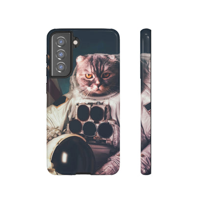 Cat Astronaut Android Case (Protective) Samsung Galaxy S21 FE Glossy Phone Case