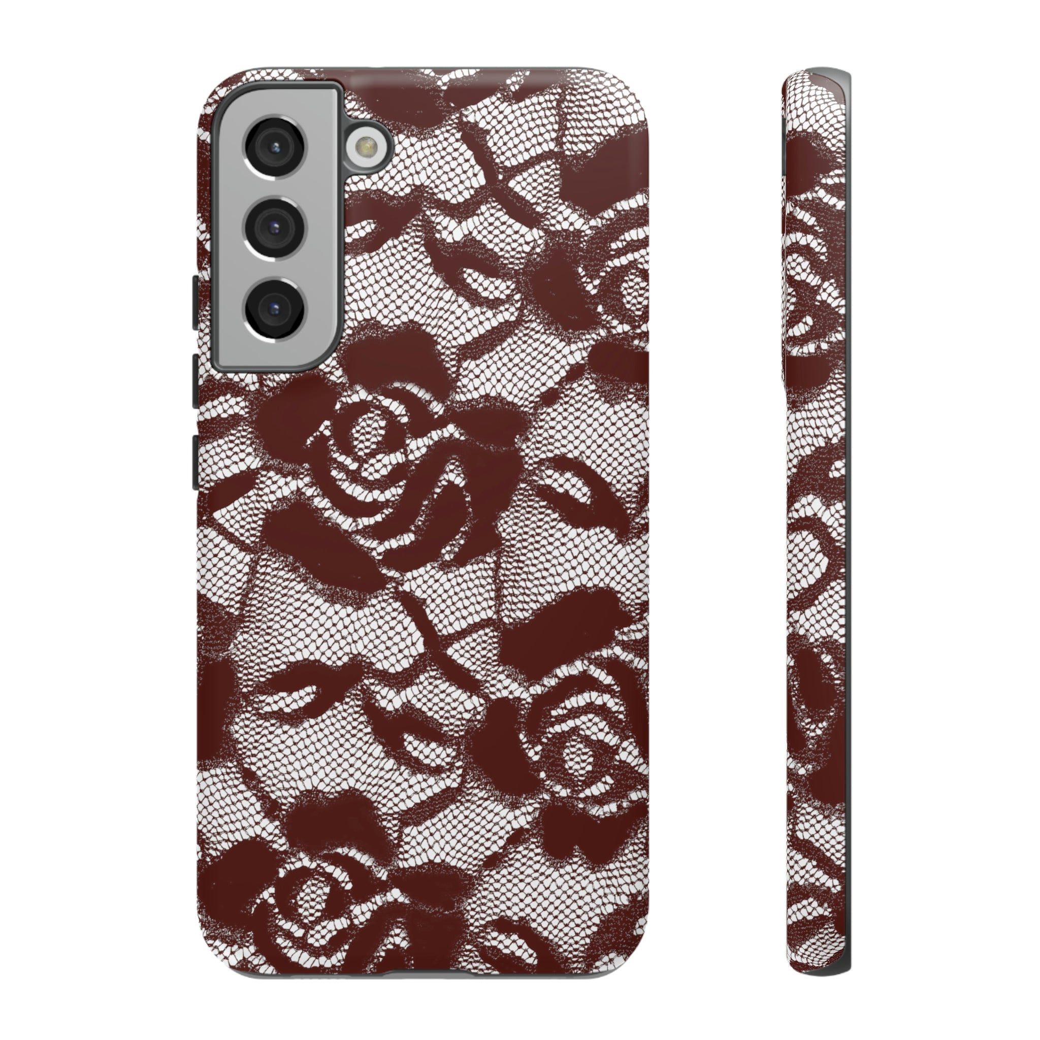 Red Rose Lace Gothic Flower Samsung Case (Protective) Samsung Galaxy S22 Plus Matte Phone Case