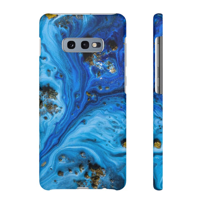 Blue Ice Melt Ink Art Android Case (Slim) Samsung Galaxy S10E Matte Phone Case