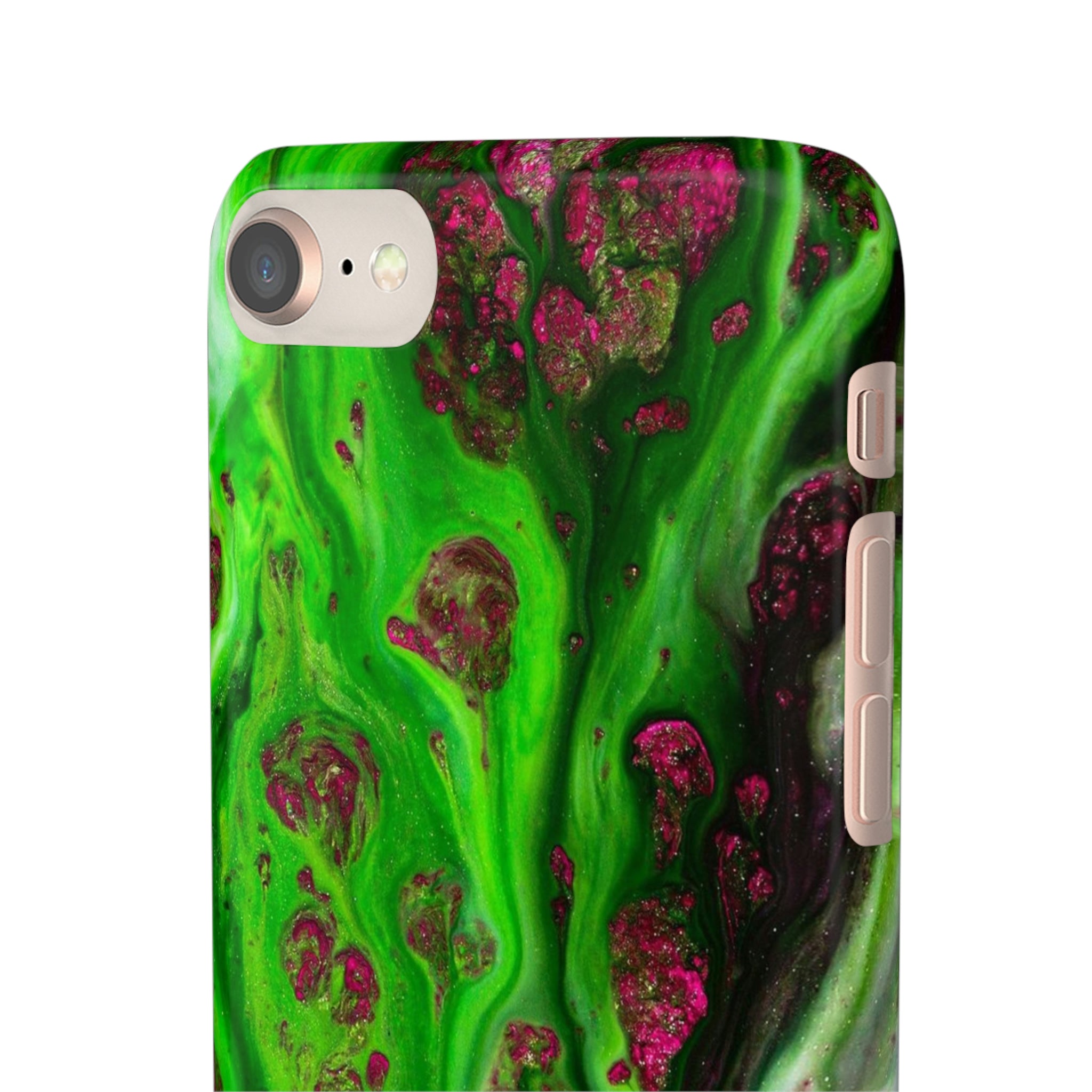 Toxic Green Ink Art iPhone Case (Slim) Phone Case