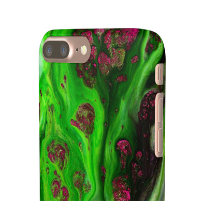 Toxic Green Ink Art iPhone Case (Slim) Phone Case