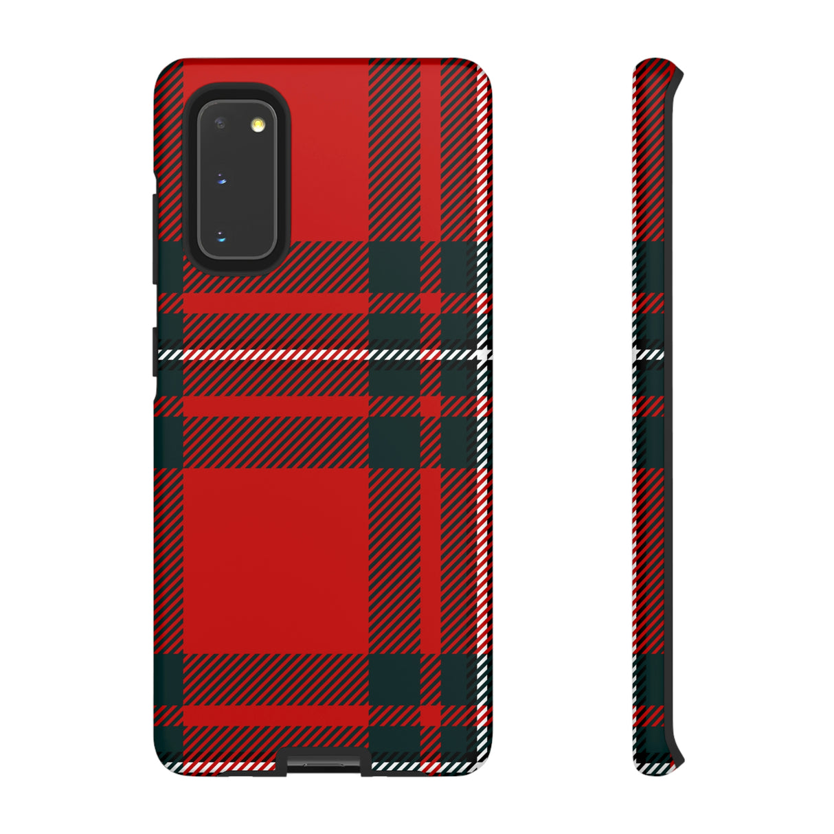 Plaid Pattern Red Android Case (Protective) Samsung Galaxy S20 Matte Phone Case