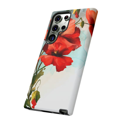 Poppy Flower Drawing Android Case (Protective) Phone Case