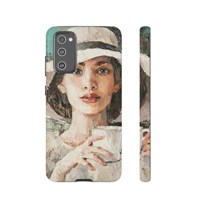 Lady White Hat Android Case (Protective) Samsung Galaxy S20 FE Glossy Phone Case