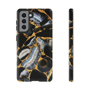 Dark Agate Marble Android Case (Protective) Samsung Galaxy S21 Matte Phone Case