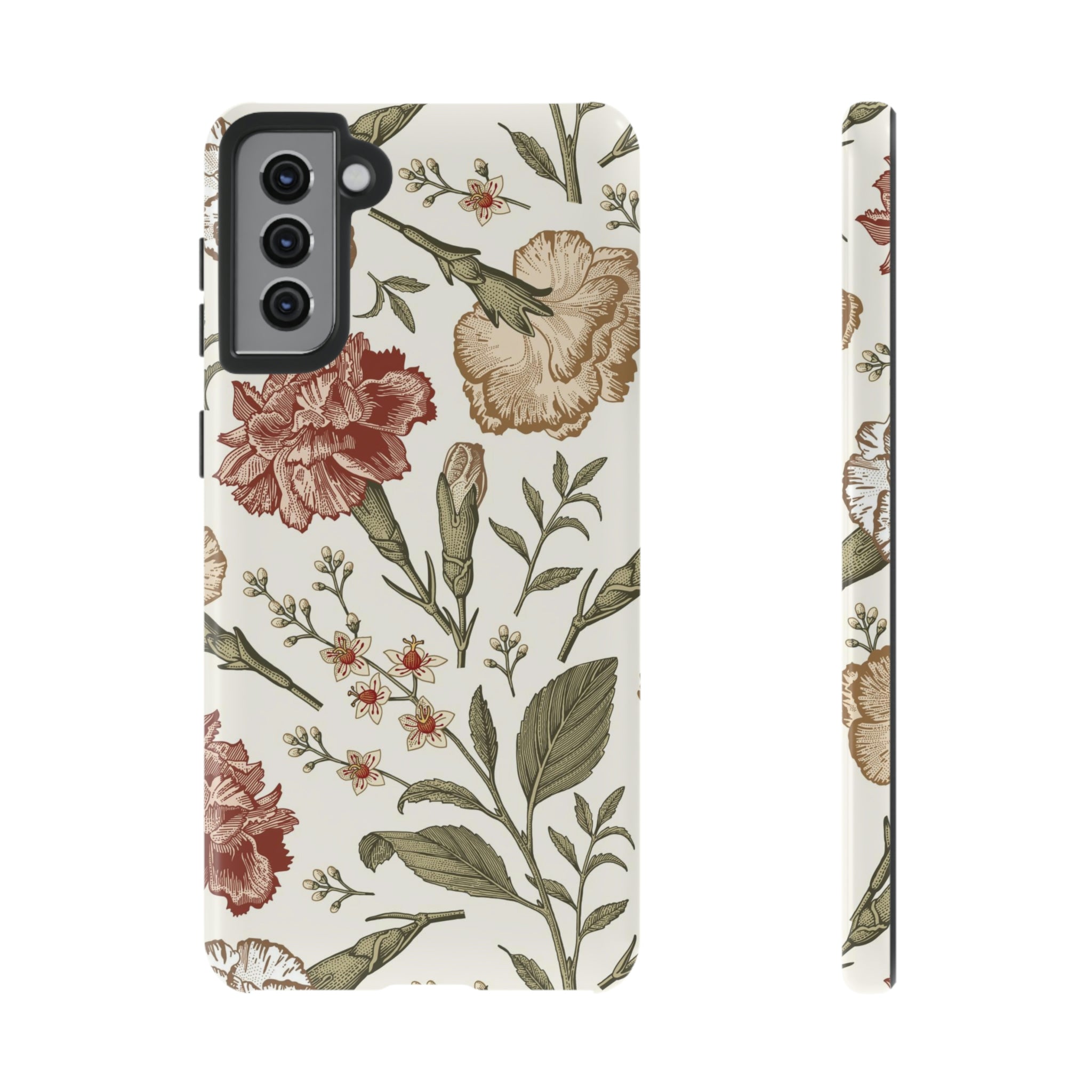 Carnation Vintage Flower Samsung Case (Protective) Samsung Galaxy S21 Plus Glossy Phone Case