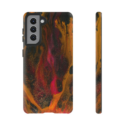 Bon Fire Ink Art Android Case (Protective) Samsung Galaxy S21 Matte Phone Case