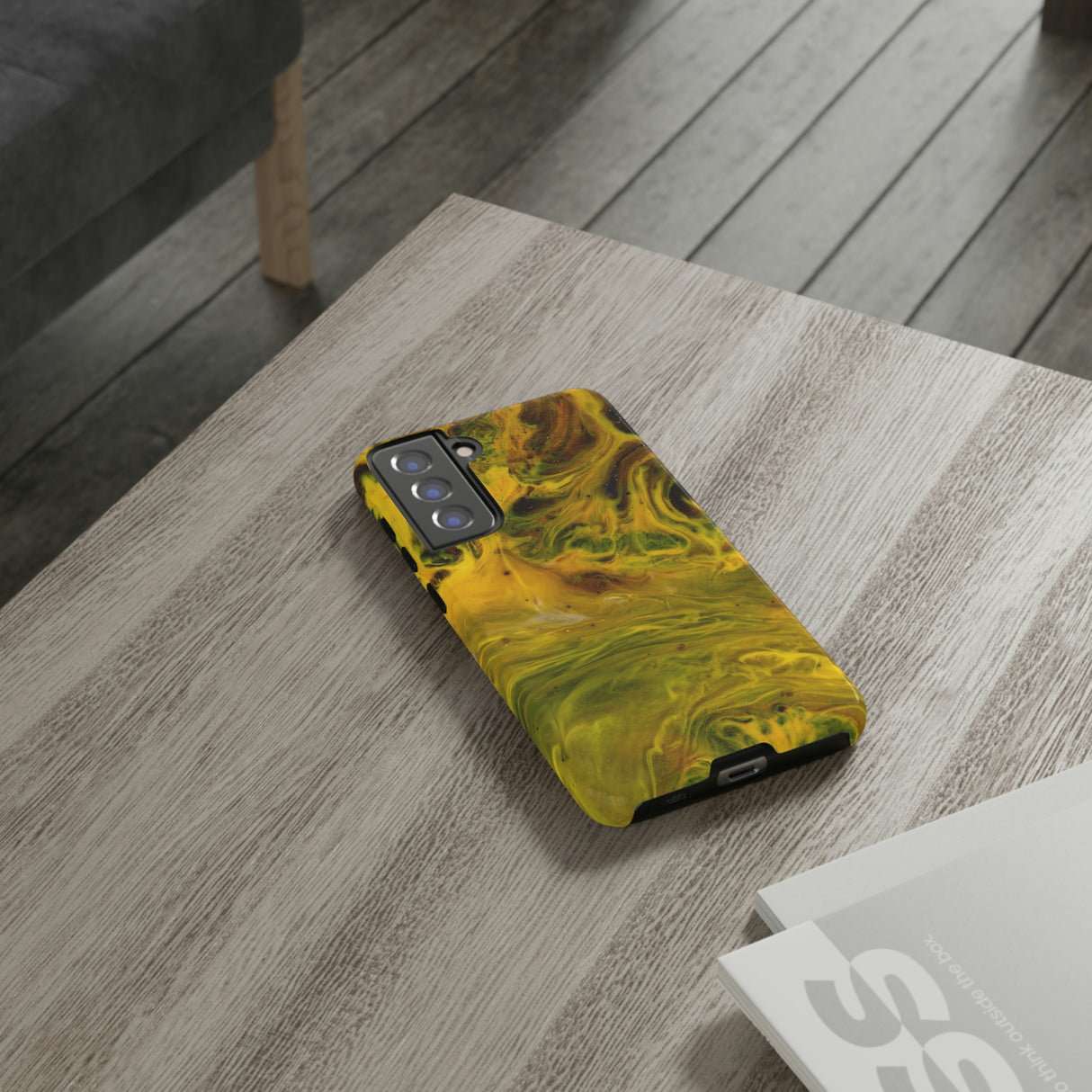 Liquid Yellow Ink Art Android Case (Protective) Phone Case