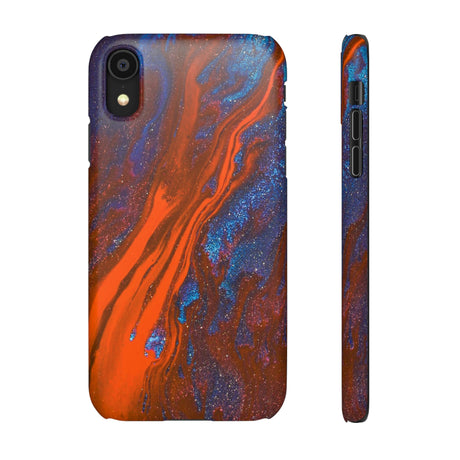 Orange Spikes Ink Art iPhone Case (Slim) iPhone XR Matte Phone Case