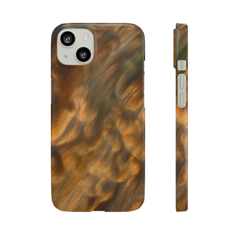 Gold Sand Ink Art iPhone Case (Slim) iPhone 13 Glossy Phone Case