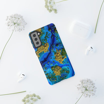 Blue Clear Ocean Ink Art Android Case (Protective) Phone Case