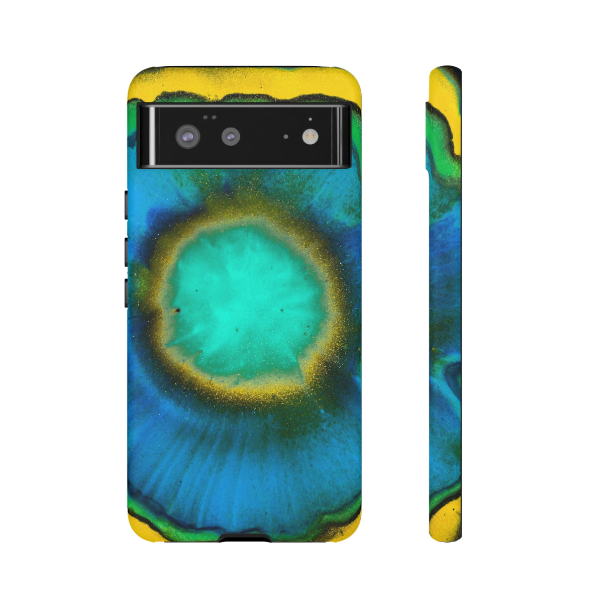 Neon Blue Ink Art Android Case (Protective) Google Pixel 6 Matte Phone Case