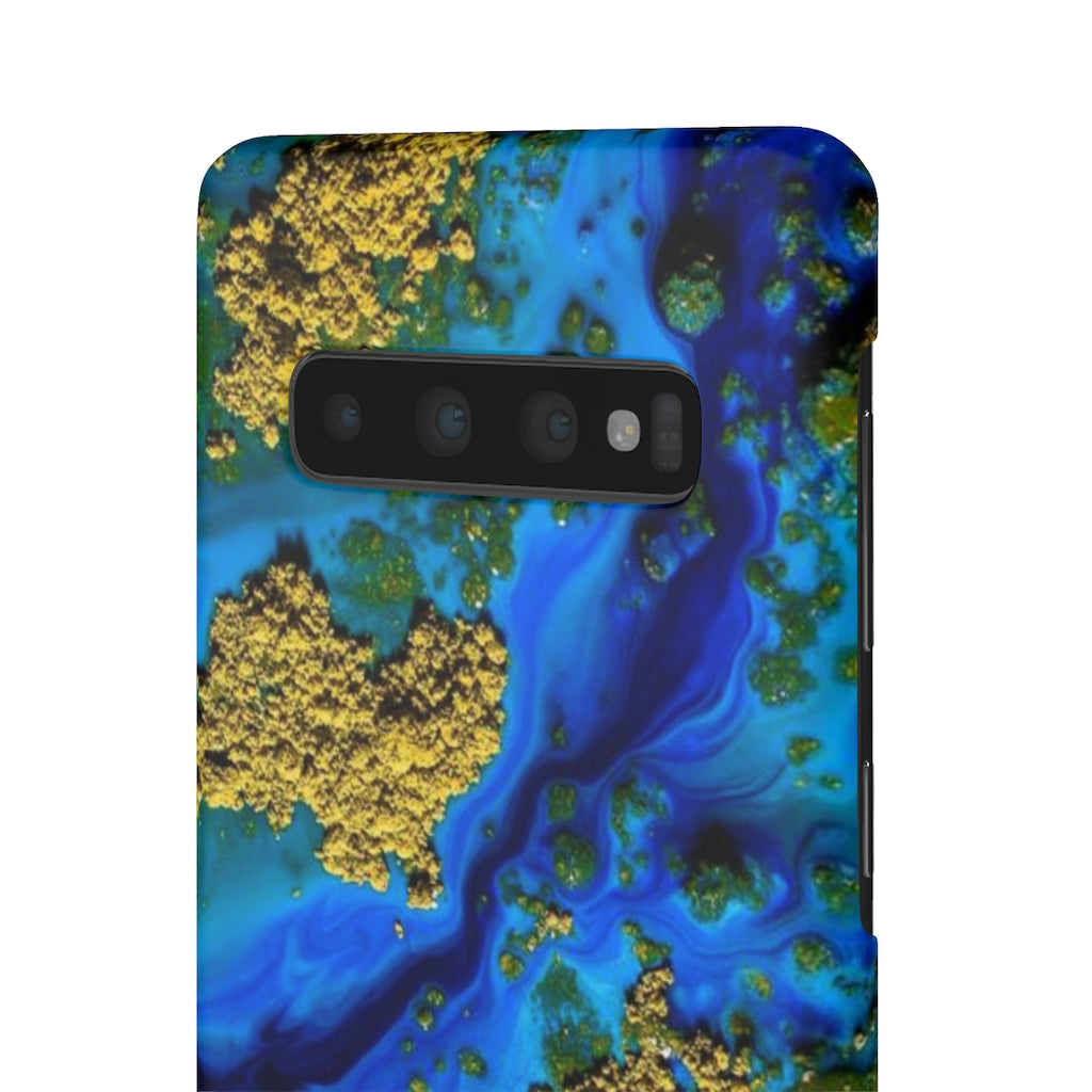 Blue Clear Ocean Ink Art Android Case (Slim) Phone Case