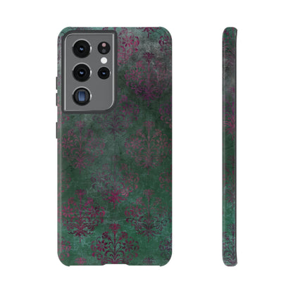 Damask Gothic Flower Samsung Case (Protective) Samsung Galaxy S21 Ultra Glossy Phone Case