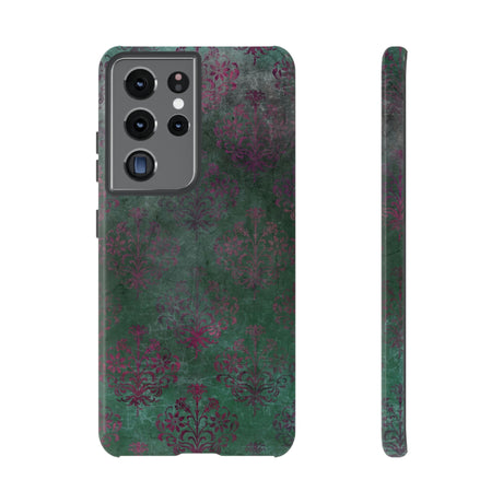 Damask Gothic Flower Samsung Case (Protective) Samsung Galaxy S21 Ultra Glossy Phone Case