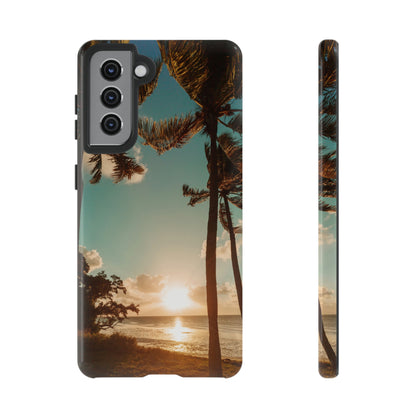 Sundown Palmtrees Android Case (Protective) Samsung Galaxy S21 Glossy Phone Case