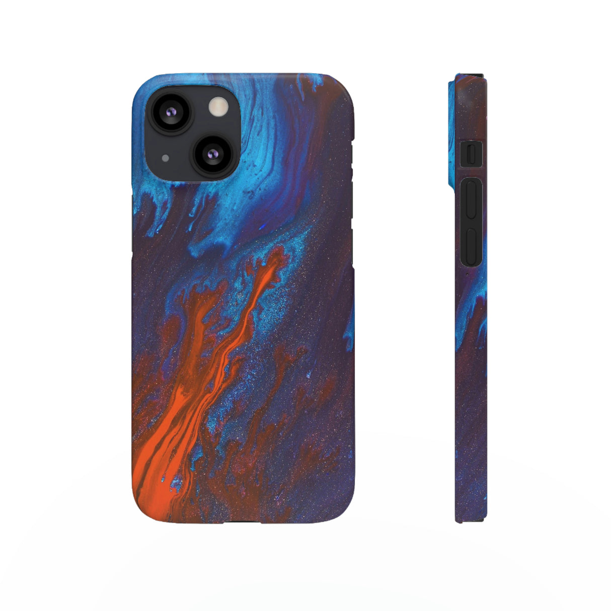 Orange Flame Ink Art iPhone Case (Slim) iPhone 13 Mini Matte Phone Case