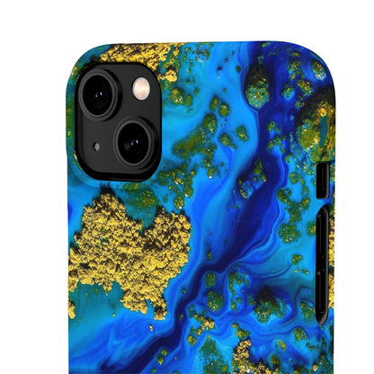 Blue Clear Ocean Ink Art iPhone Case (Slim) Phone Case