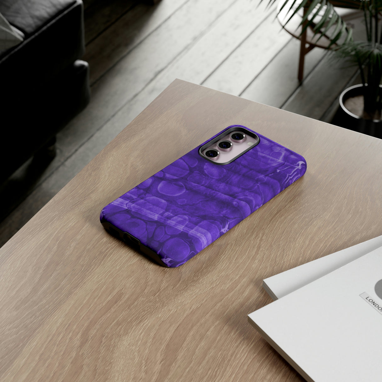 Purple Ebru Art Android Case (Protective) Phone Case