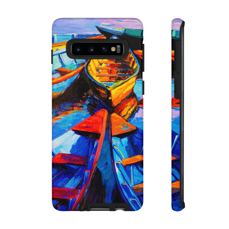 Colorful Wooden Boat Android Case (Protective) Samsung Galaxy S10 Glossy Phone Case