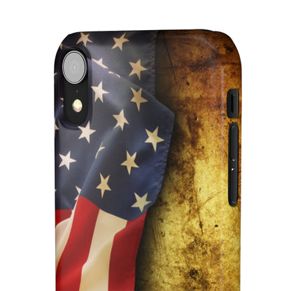 Close up of American flag Samsung/iPhone (Slim) iPhone XR Glossy Phone Case