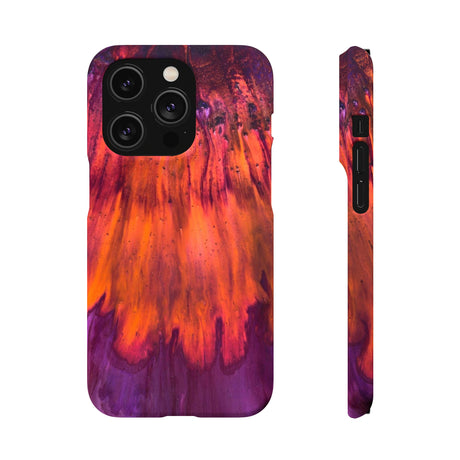 Orange Flow Ink Art iPhone Case (Slim) iPhone 14 Pro Matte Phone Case