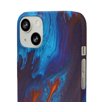 Orange Flame Ink Art iPhone Case (Slim) Phone Case