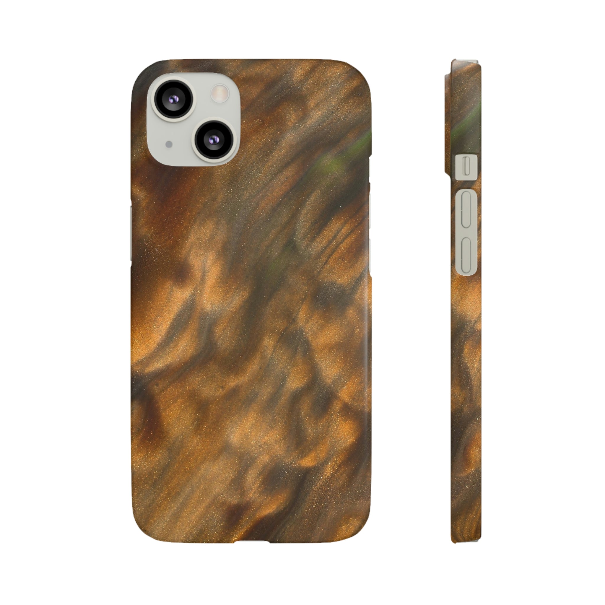 Gold Sand Ink Art iPhone Case (Slim) iPhone 13 Matte Phone Case