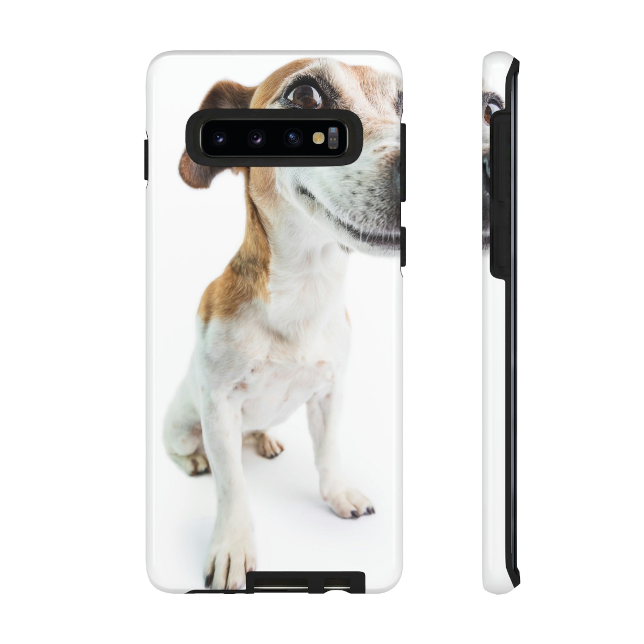 Funny Smiling Dog Android Case (Protective) Samsung Galaxy S10 Glossy Phone Case