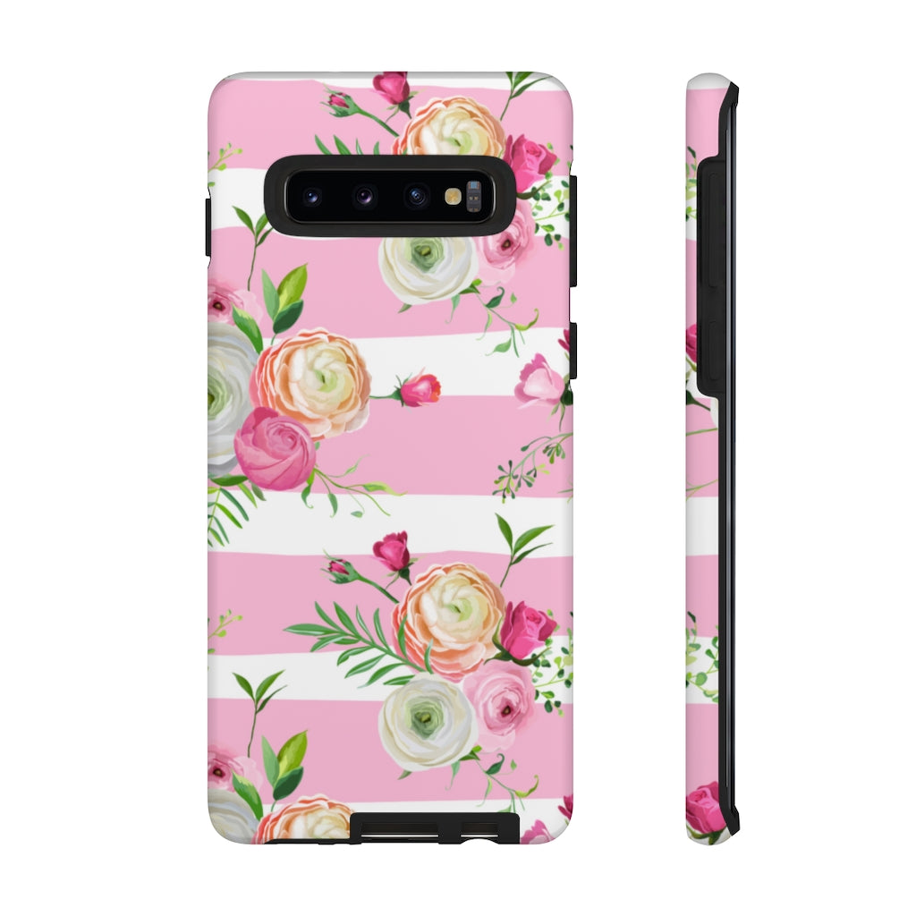 Pink Roses and Ranunculus Flowers Samsung Case (Protective) Samsung Galaxy S10 Matte Phone Case