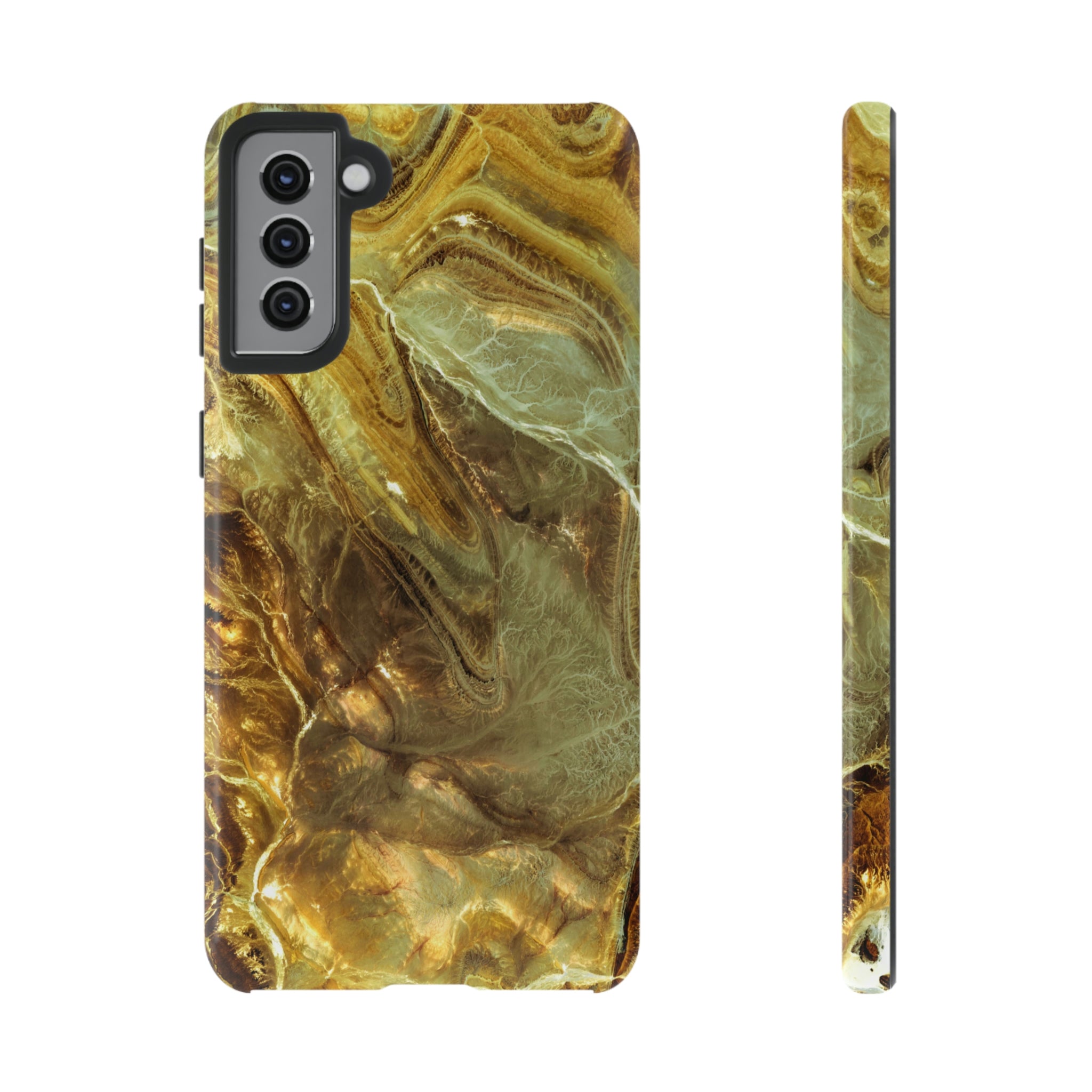 Nacre Marble Android Case (Protective) Samsung Galaxy S21 Plus Glossy Phone Case