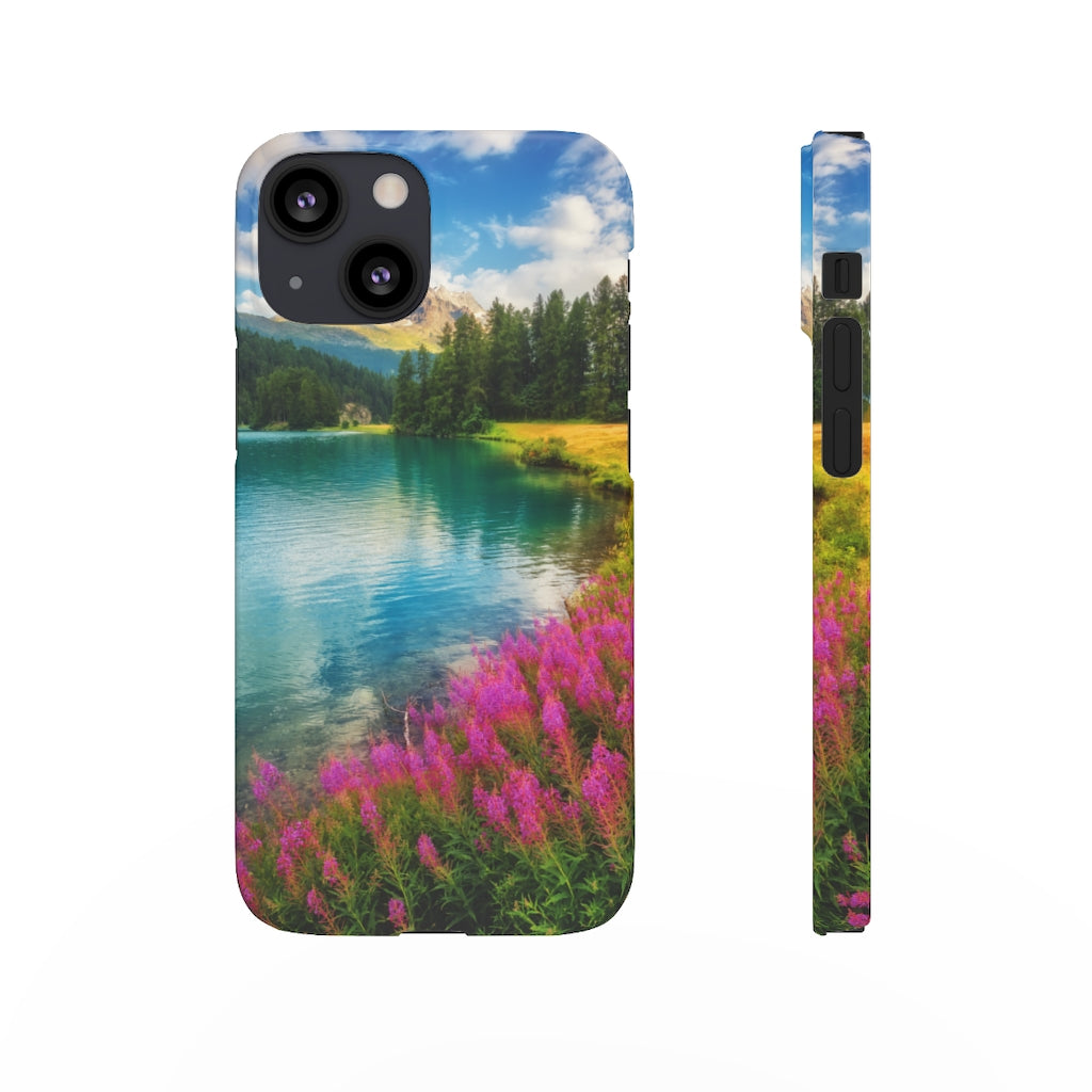 Fantastic Azure Alpine Lake Samsung/iPhone (Slim) Phone Case