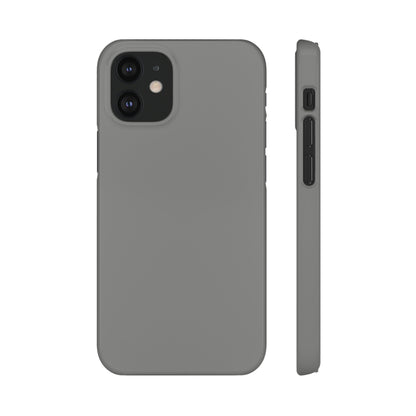 Battleship Gray iPhone Case (Slim) iPhone 12 Mini Glossy Phone Case