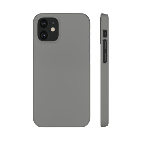 Battleship Gray iPhone Case (Slim) iPhone 12 Mini Glossy Phone Case