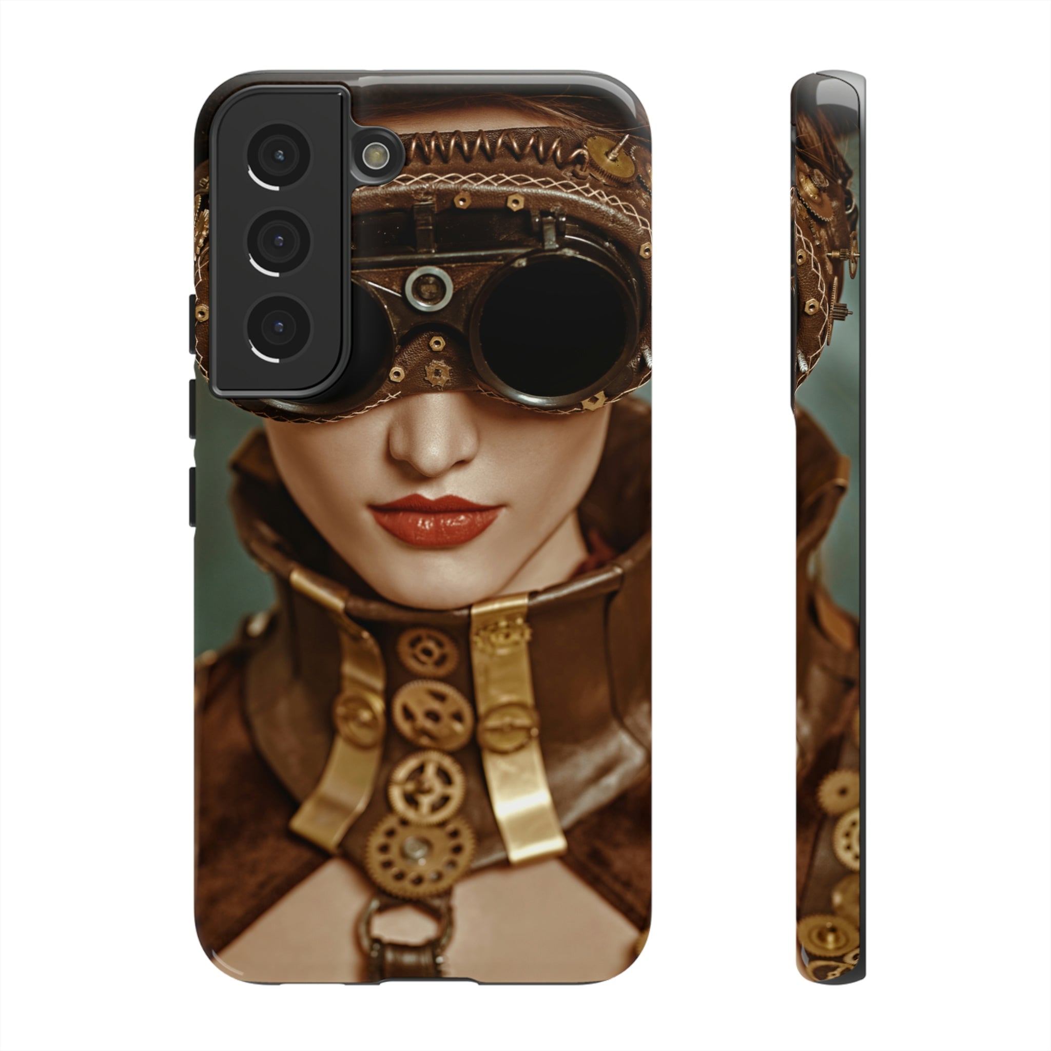 Steampunk Lady Android Case (Protective) Samsung Galaxy S22 Glossy Phone Case