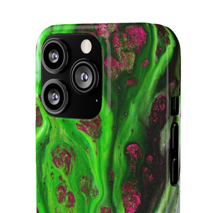 Toxic Green Ink Art iPhone Case (Slim) Phone Case