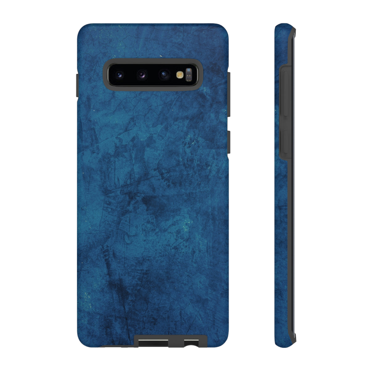 Grunge Navy Blue Android Case (Protective) Samsung Galaxy S10 Plus Matte Phone Case