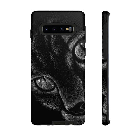 Pencil Drawing Cat Android Case (Protective) Samsung Galaxy S10 Matte Phone Case