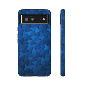 Blue Geometric Android Case (Protective) Google Pixel 6 Glossy Phone Case