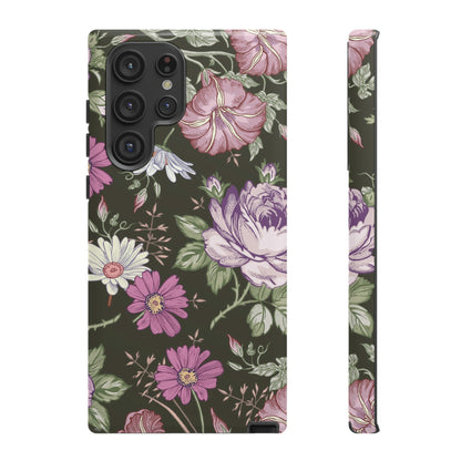 Purple Rose Vintage Flower Samsung Case (Protective) Samsung Galaxy S22 Ultra Glossy Phone Case