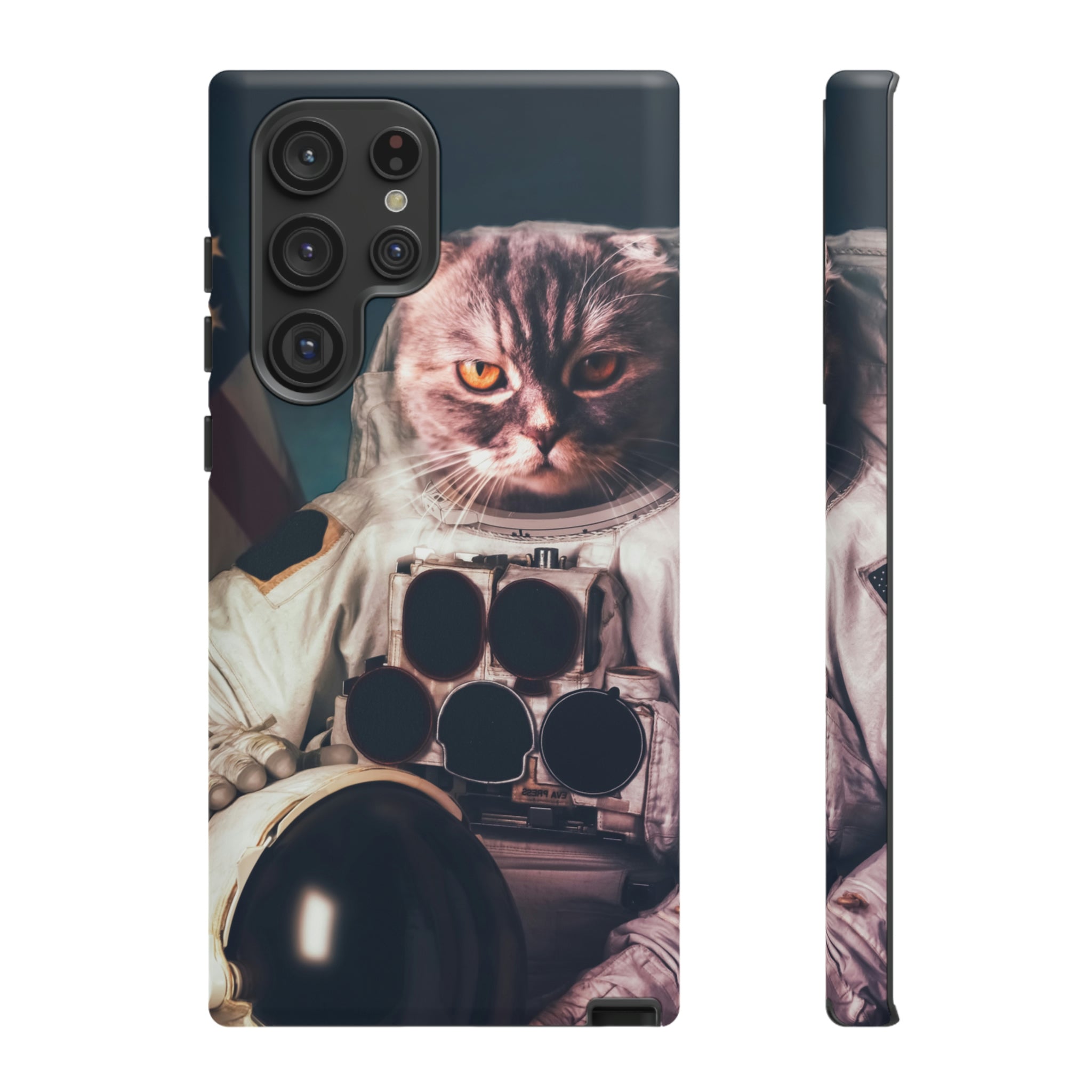 Cat Astronaut Android Case (Protective) Samsung Galaxy S22 Ultra Matte Phone Case