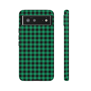 Green Flannel Android Case (Protective) Google Pixel 6 Glossy Phone Case