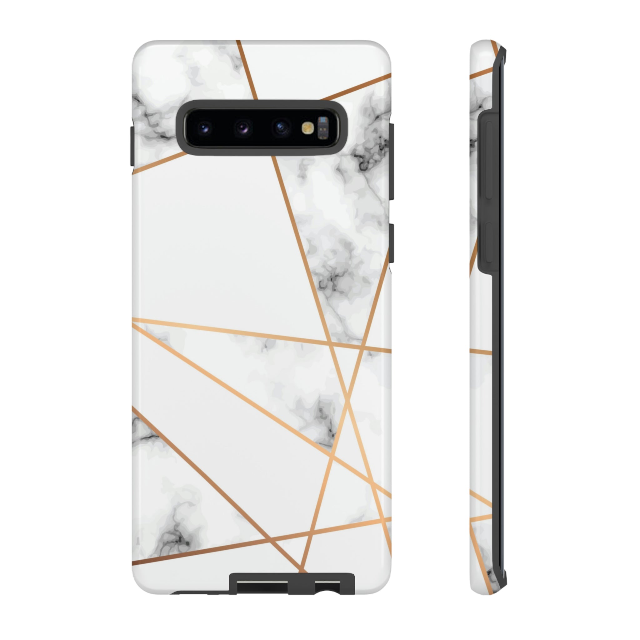 Marble Geometric Android Case (Protective) Samsung Galaxy S10 Plus Glossy Phone Case