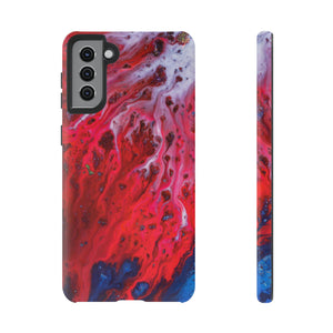 Bright Red Ink Art Android Case (Protective) Samsung Galaxy S21 Plus Matte Phone Case