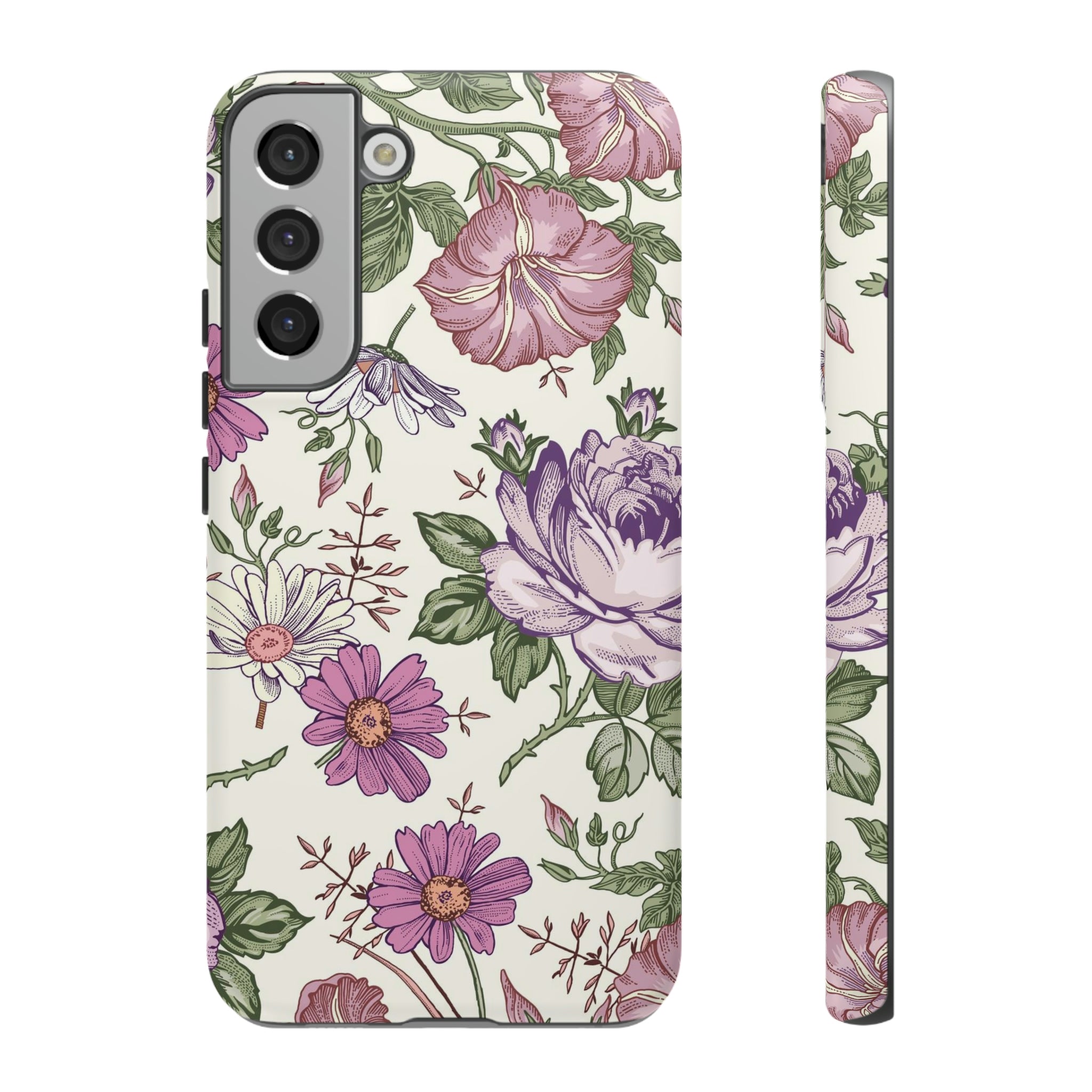 Pastel Vintage Flower Samsung Case (Protective) Samsung Galaxy S22 Plus Matte Phone Case