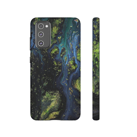 Blue Cosmos Ink Art Android Case (Protective) Samsung Galaxy S20 FE Matte Phone Case