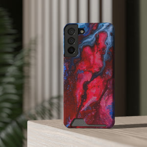 Neon Red Ink Art Android Case (Card) Phone Case